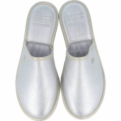 Nordikas - Zapatillas Mujer Piel Metalizado Plata con Cuña - zapattu - Modalova