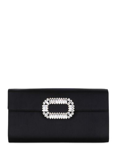 Clutch De Satén Con Hebilla De Cristales - ROGER VIVIER - Modalova