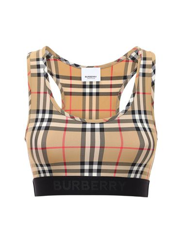 Check Print Techno Top - BURBERRY - Modalova