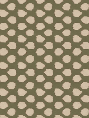 Carta Da Parati Dots Ikat Green - ARJUMAND'S WORLD - Modalova