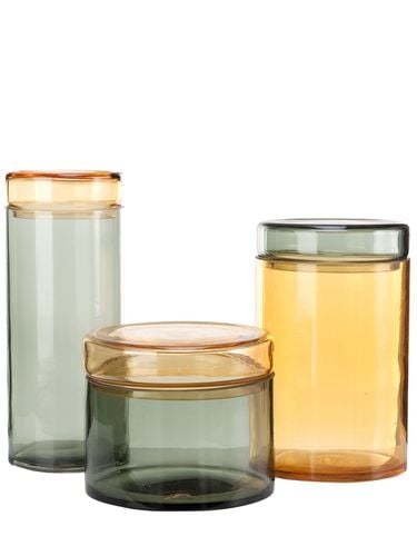 Caps & Jars Set Of 3 Glass Containers - POLSPOTTEN - Modalova