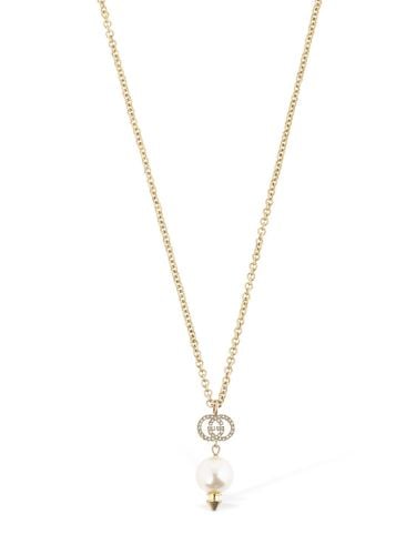 Gg Imitation Pearl Long Necklace - GUCCI - Modalova