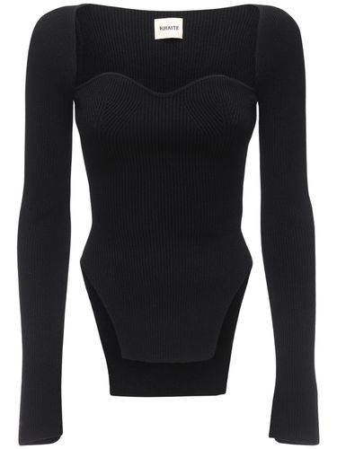 Top Maddy In Maglia A Costine Stretch - KHAITE - Modalova