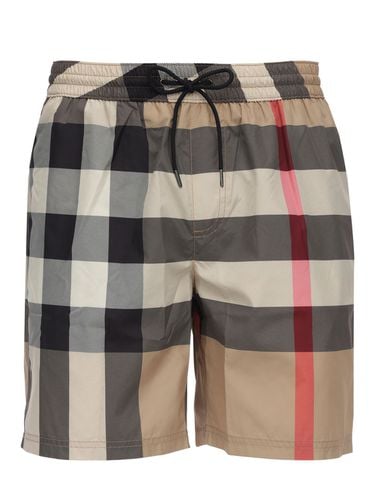 Bañador Shorts De Techno A Cuadros - BURBERRY - Modalova