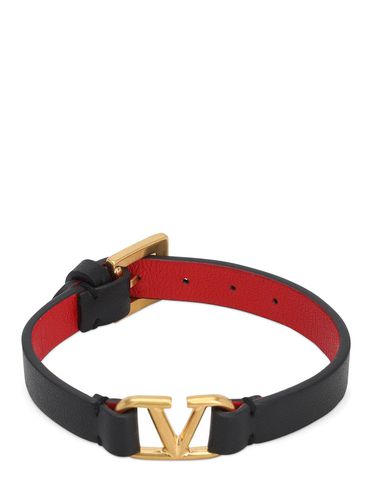 Armband Aus Leder Mit V-logo - VALENTINO GARAVANI - Modalova