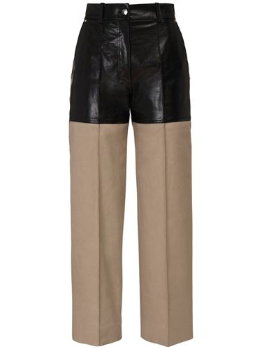 Leather & Canvas Cropped Pants - PETER DO - Modalova