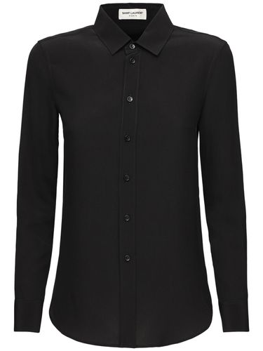 Camicia In Crepe Di Seta - SAINT LAURENT - Modalova