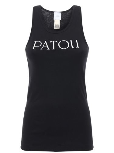 Logo Print Cotton Tank Top - PATOU - Modalova