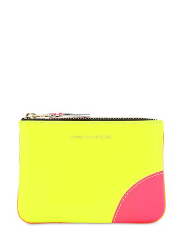 Super Neon Leather Wallet - COMME DES GARÇONS WALLET - Modalova