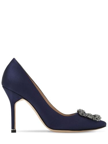 Mm Hohe Pumps Aus Spitze Und Satin „hangisi“ - MANOLO BLAHNIK - Modalova