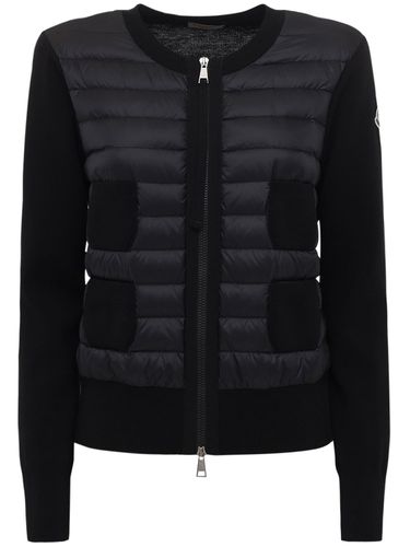 Daunenjacke Aus Wolltrikot Und Nylon - MONCLER - Modalova