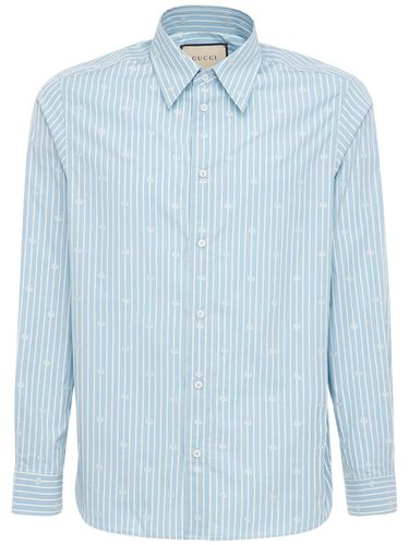 Camicia In Fil Coupé Di Cotone Gg - GUCCI - Modalova