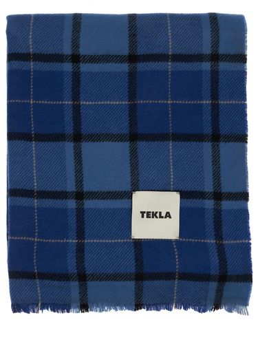 Coperta In Lana Fine Tartan - TEKLA - Modalova