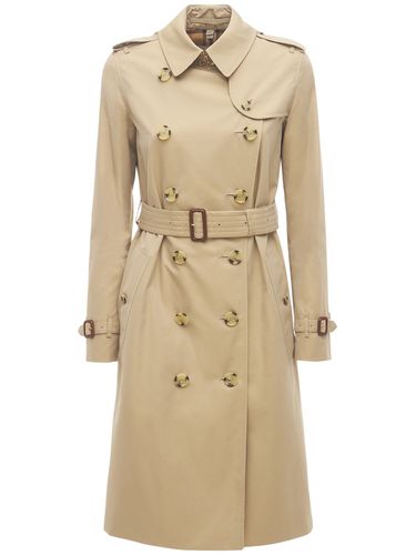 Kensington Long Canvas Trench Coat - BURBERRY - Modalova