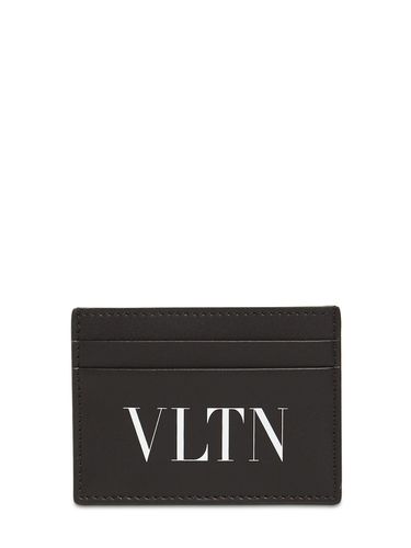 Vltn Leather Card Holder - VALENTINO GARAVANI - Modalova