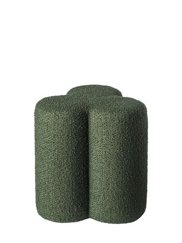 Clover Green Bouclé Stool - POLSPOTTEN - Modalova