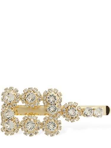 Flower Hair Clip W/ Crystal Details - ROGER VIVIER - Modalova