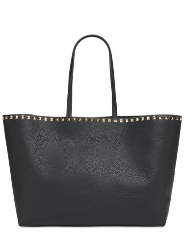 Bolso Tote Grande Rockstud De Piel - VALENTINO GARAVANI - Modalova