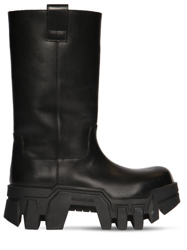 Mm Hohe Kampfstiefel Aus Leder „bulldozer“ - BALENCIAGA - Modalova