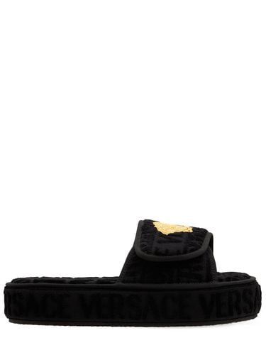 Medusa Cotton Slippers - VERSACE - Modalova