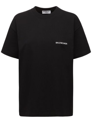 Logo Printed Medium Fit Jersey T-shirt - BALENCIAGA - Modalova