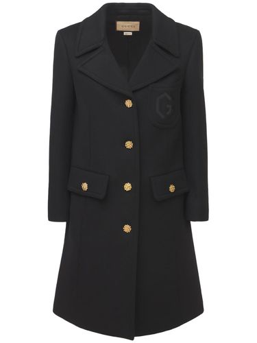 Embellished Wool Coat - GUCCI - Modalova