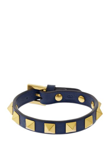 Brazalete Rockstud De Piel - VALENTINO GARAVANI - Modalova