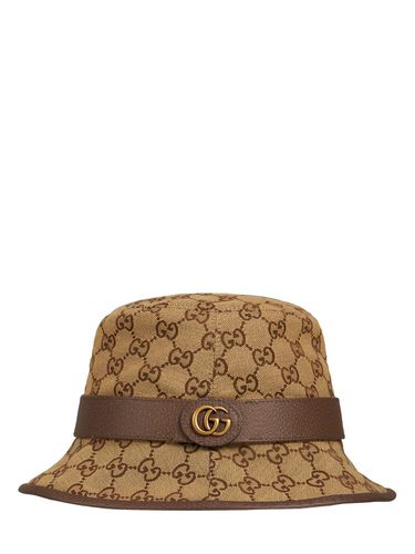 Cappello Bucket Gg In Tela Di Cotone - GUCCI - Modalova