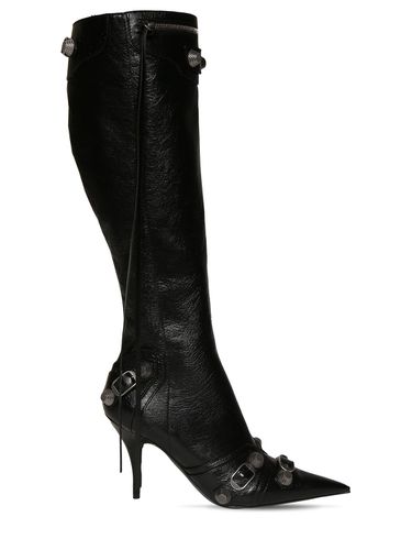 Botas Altas Cagole De Piel 90mm - BALENCIAGA - Modalova