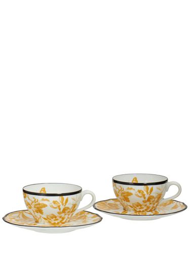 Set De 2 Tazas Herbarium Con Platito - GUCCI - Modalova