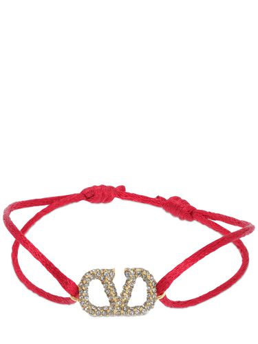 Bracciale Regolabile Slim Fit Crystal Vlogo - VALENTINO GARAVANI - Modalova