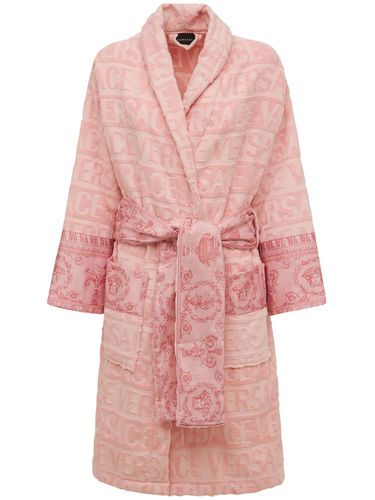 Cotton Bathrobe - VERSACE - Modalova