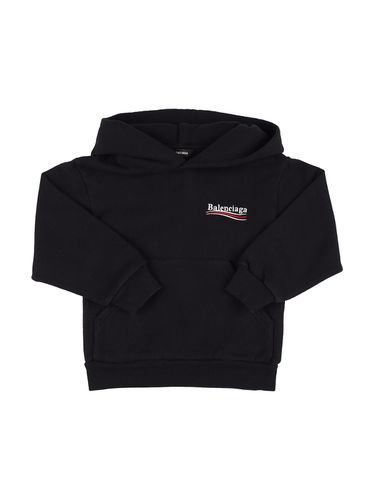 Sudadera De Algodón Con Capucha Y Logo - BALENCIAGA - Modalova