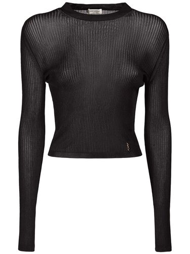 Blusa De Viscosa Tejida - SAINT LAURENT - Modalova