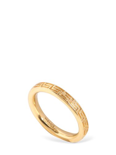 Anillo Fino Con Motivo Griego - VERSACE - Modalova