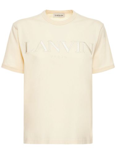 T-shirt Aus Baumwolljersey Mit Logo - LANVIN - Modalova