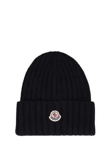 Cappello In Maglia Di Lana - MONCLER - Modalova