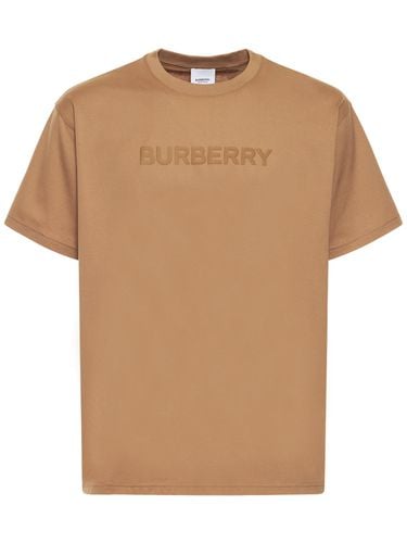 Camiseta De Jersey De Algodón Con Logo - BURBERRY - Modalova