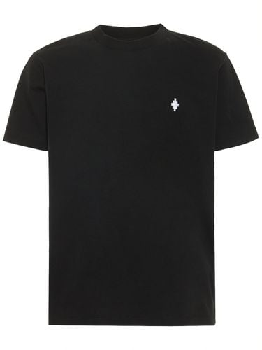 T-shirt Cross In Jersey Di Cotone Con Ricamo - MARCELO BURLON COUNTY OF MILAN - Modalova