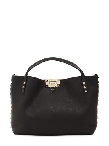 Bolso Tote Pequeño Rockstud De Piel - VALENTINO GARAVANI - Modalova