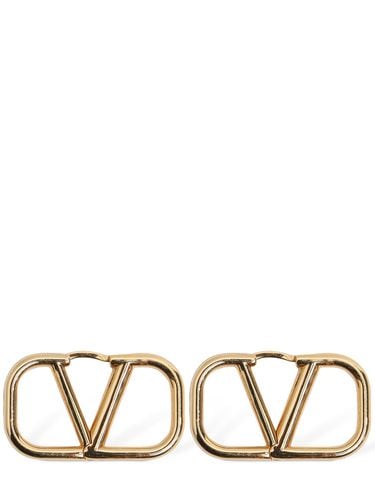 Pendientes Con Logo V 4cm - VALENTINO GARAVANI - Modalova