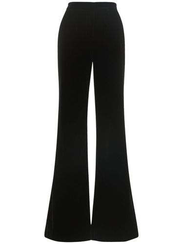 Cotton Velvet Mid Rise Straight Pants - COSTARELLOS - Modalova