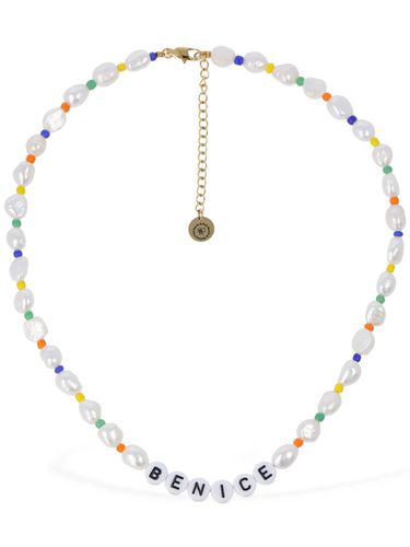 Be Nice Faux Pearl & Bead Necklace - SPORTY & RICH - Modalova