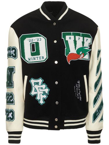 Chaqueta Varsity Con Parches - OFF-WHITE - Modalova