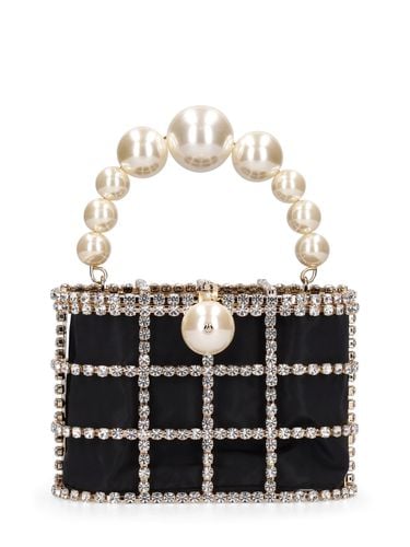 Holli Crystal & Pearl Box Top Handle Bag - ROSANTICA - Modalova