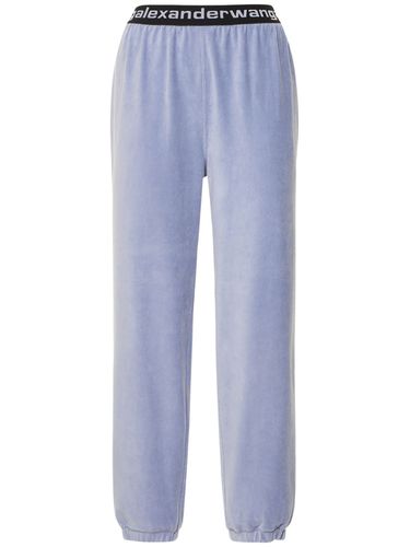 Pantaloni Millerighe Stretch Con Logo - ALEXANDER WANG - Modalova