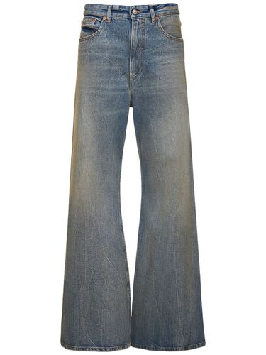 Jeans Anchos De Denim De Algodón - MM6 MAISON MARGIELA - Modalova