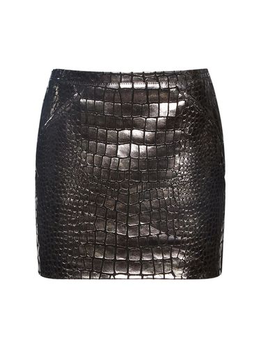 Croc Embossed Laminated Leather Skirt - TOM FORD - Modalova