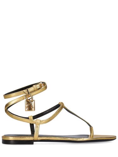 Mm Hohe Zehensteg-sandalen Aus Laminiertem Leder - TOM FORD - Modalova