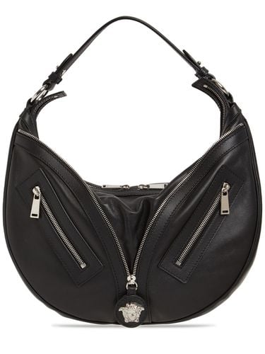 Bolso Hobo Mediano Repeat De Piel Suave - VERSACE - Modalova